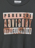 Parental Advisory Oversized Cotton Tunic Tee