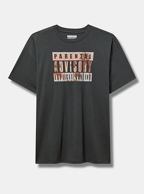 Parental Advisory Oversized Cotton Tunic Tee
