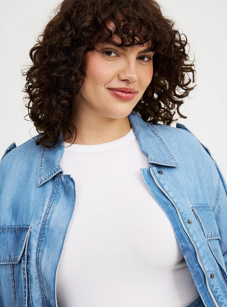 Tencel Denim Utility Jacket