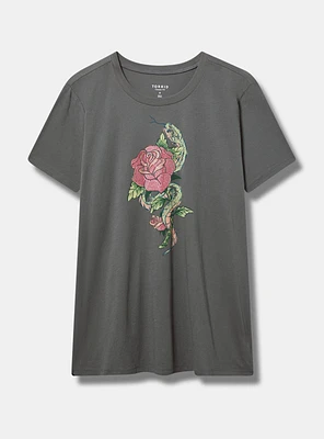 Tattoo Snake Classic Fit Heritage Jersey Crew Tee