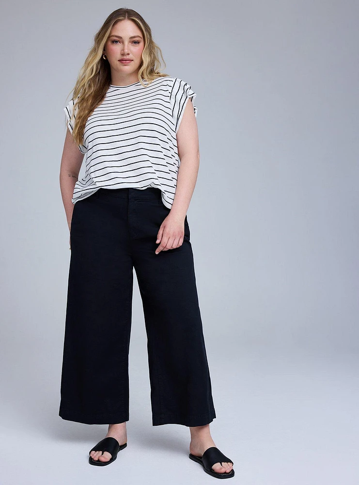 Belle Isle Wide-Leg Ankle Trouser