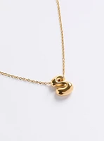 18K Gold-Plated Groovy Initial Necklace