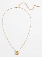 18K Gold-Plated Groovy Initial Necklace