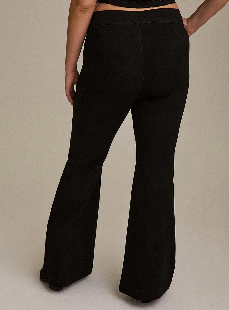 Festi Lace-Up Flare High-Rise Jean