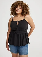 Drawstring Cami Babydoll Top