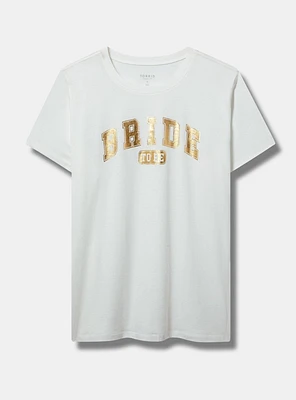 BRIDE TO BE CLASSIC FIT HERITAGE JERSEY CREW TEE