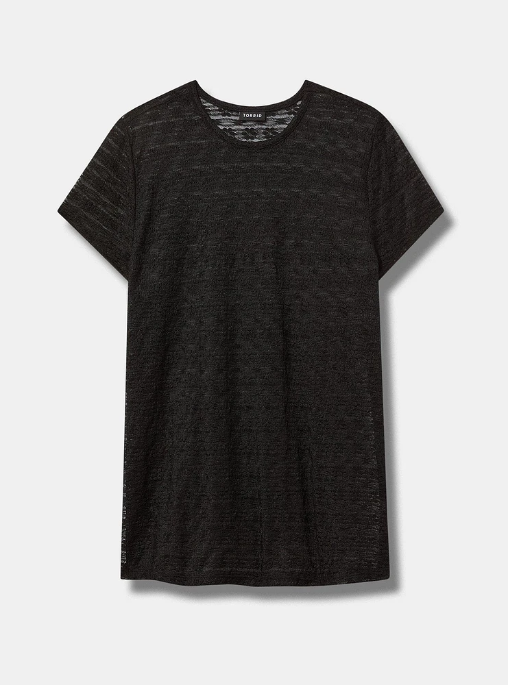 Sheer Fitted Crew Tee