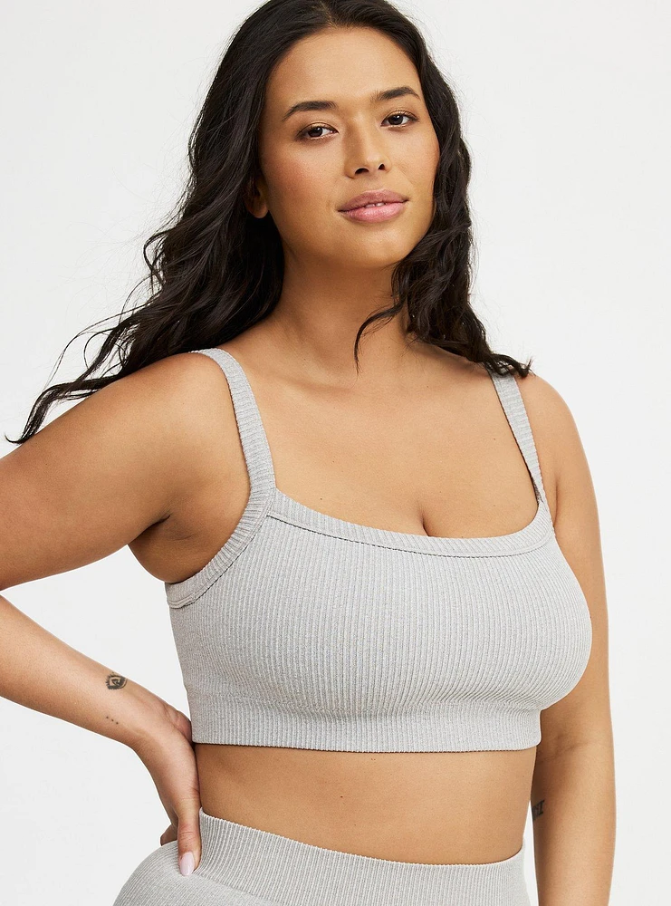 Seamless Rib Heather Bralette