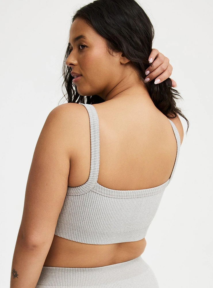 Seamless Rib Heather Bralette