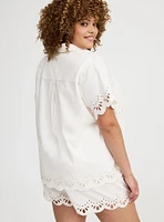 Beach Linen Eyelet Shirt