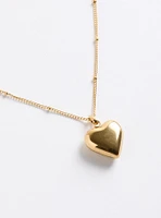 18k Gold-Plated Heart Necklace