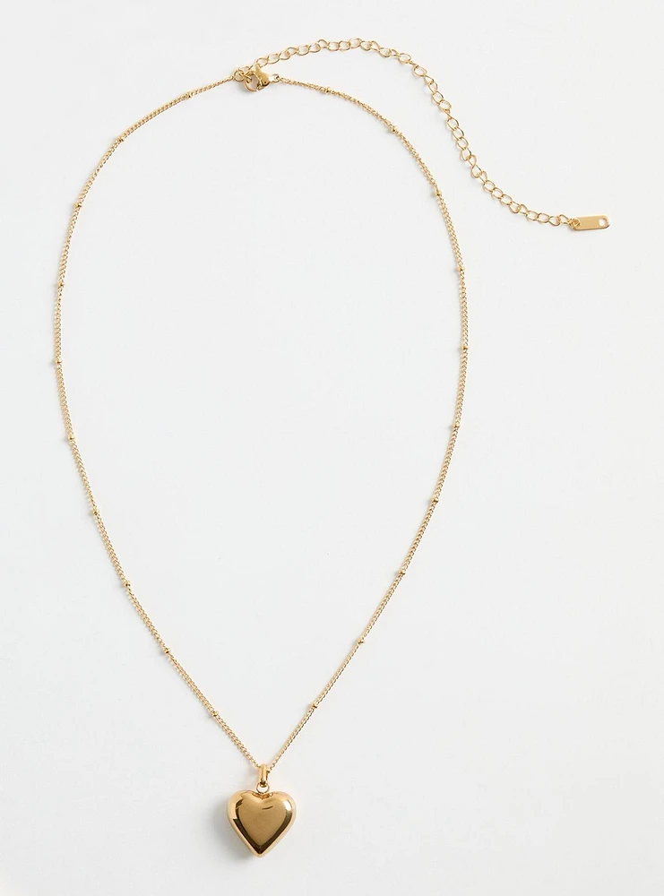 18k Gold-Plated Heart Necklace