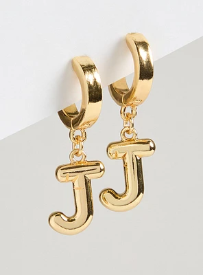 Initial Hoop Earring