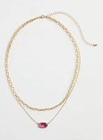 Gem Bar Layered Necklace