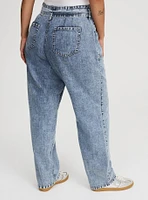 Baggy High-Rise Tie-Belt Jean