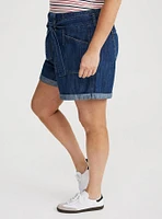 Baggy High-Rise Tie-Belt Short