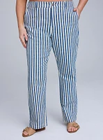 Belle Isle High-Rise Straight Leg Pleated Trouser Jean
