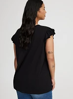 Double Flutter Sleeve Tee
