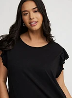 Double Flutter Sleeve Tee