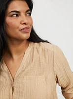Harper Textured Stripe 3/4 Pullover Blouse