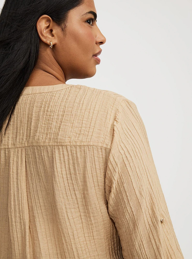 Harper Textured Stripe 3/4 Pullover Blouse