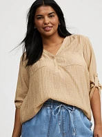 Harper Textured Stripe 3/4 Pullover Blouse