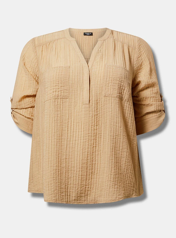 Harper Textured Stripe 3/4 Pullover Blouse
