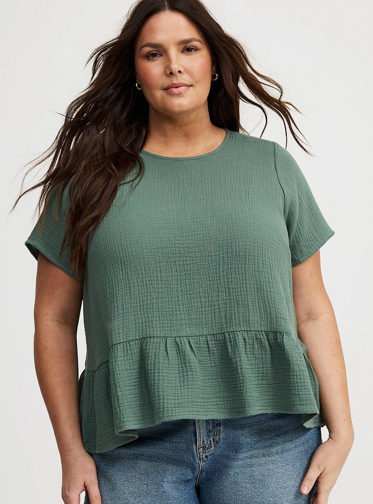 Short Sleeve Tiered Top