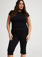 Pull-On High-Rise Capri Pant