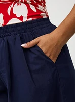 Pull-On Wide-Leg Embroidered Pant