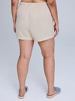 Belle Isle High-Rise Pull-On Linen Short