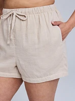Belle Isle High-Rise Pull-On Linen Short
