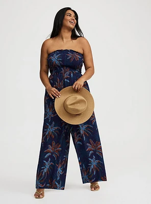 Smocked Tube Jumpsuit