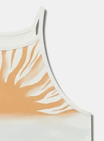 Sun Foxy High-Neck Crop Tank