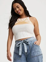 Sun Foxy High-Neck Crop Tank