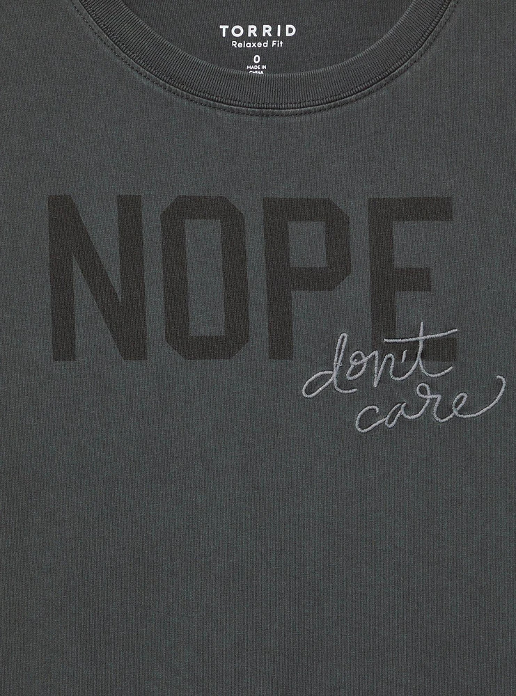 Don't Care Relaxed Cotton Jersey Tank