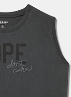 Don't Care Relaxed Cotton Jersey Tank