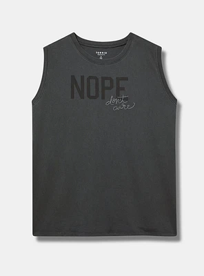 Don't Care Relaxed Cotton Jersey Tank