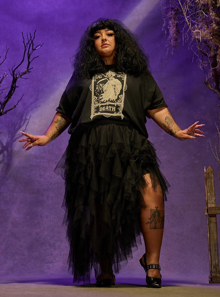 Nightfall Death Tarot Card Crop Tee