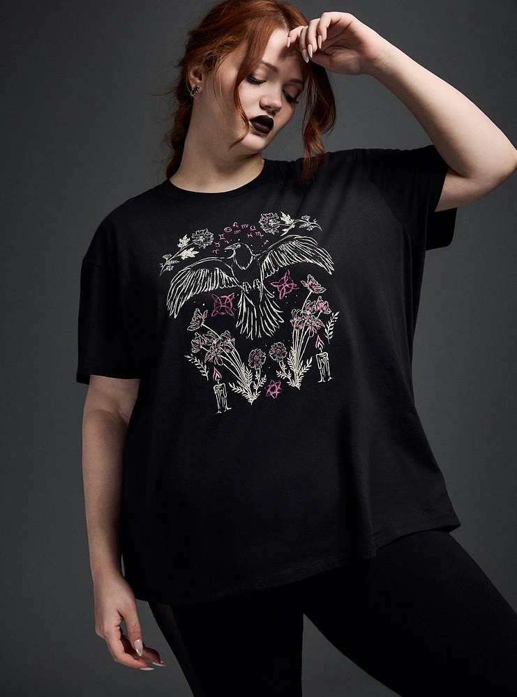 Nightfall Crow Oversized Tunic Tee