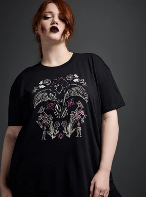 Nightfall Crow Oversized Tunic Tee