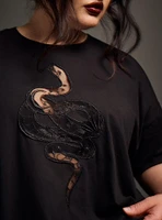 Nightfall Celestial Snake Crop Tee