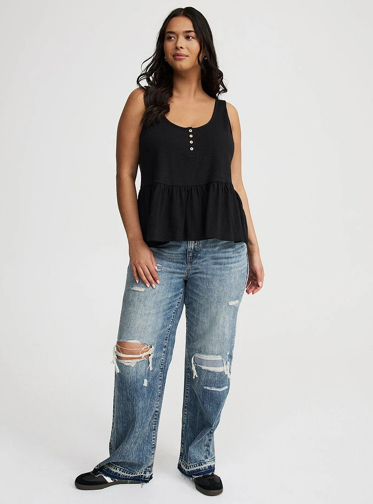 Babydoll Henley Top