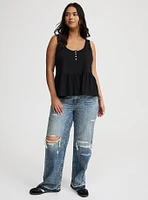 Babydoll Henley Top
