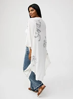 Embroidered Shirttail Kimono