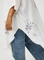 Embroidered Shirttail Kimono