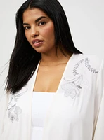 Embroidered Shirttail Kimono
