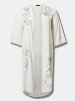 Embroidered Shirttail Kimono