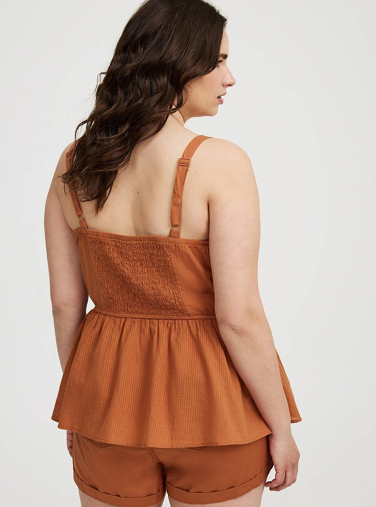 Smocked Tie Front Cami