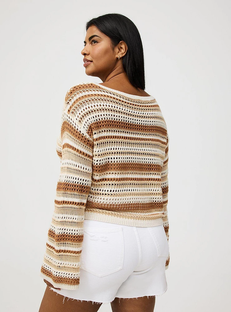 Wide Sleeve Crop Pullover